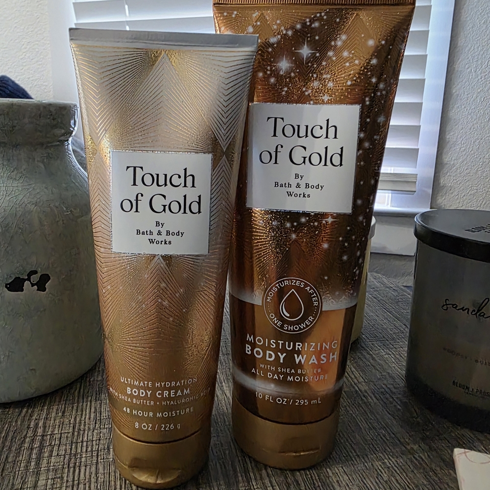 Bath & Body Works Touch of Gold Moisturizing Body Cream & Wash - Gold